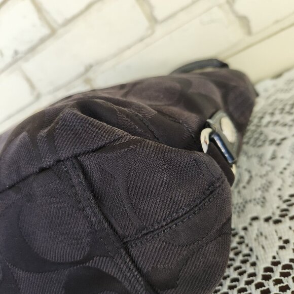 Euc Coach Kyra Signature Black Satchel Handbag Purse - Picture 9 of 13